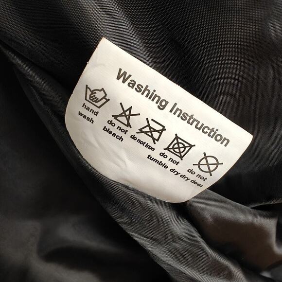 NASA Bomber Jacket Mens Large Black Windbreaker Full Zip USA Patch Halloween - Picture 11 of 11